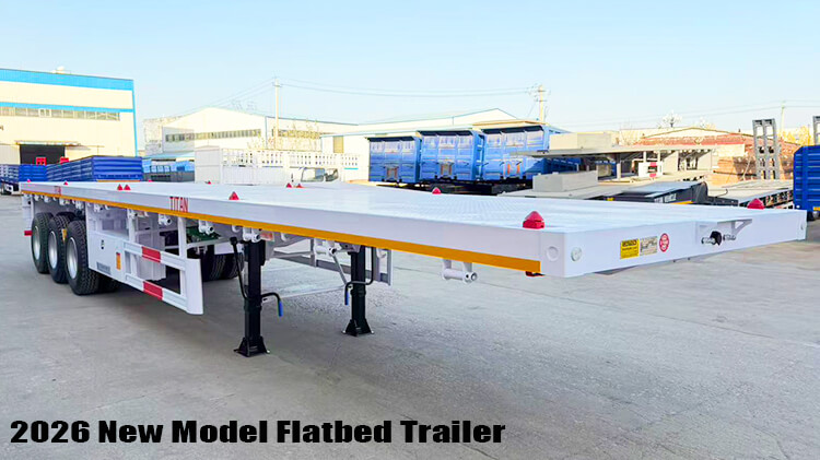 2026 New Model Tri Axle Flatbed Trailer for Sale in Zimbabwe