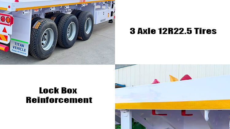 2026 New Model Tri Axle Flatbed Trailer for Sale in Zimbabwe