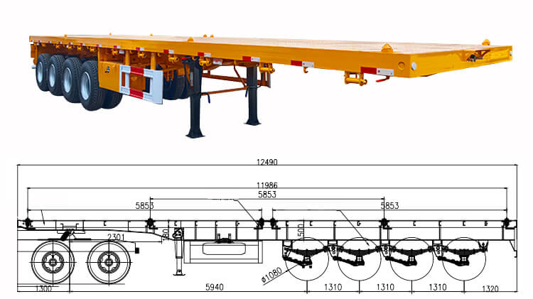 Video of 40 Foot Flat Bed Trailer for Sale Price in Zimbabwe