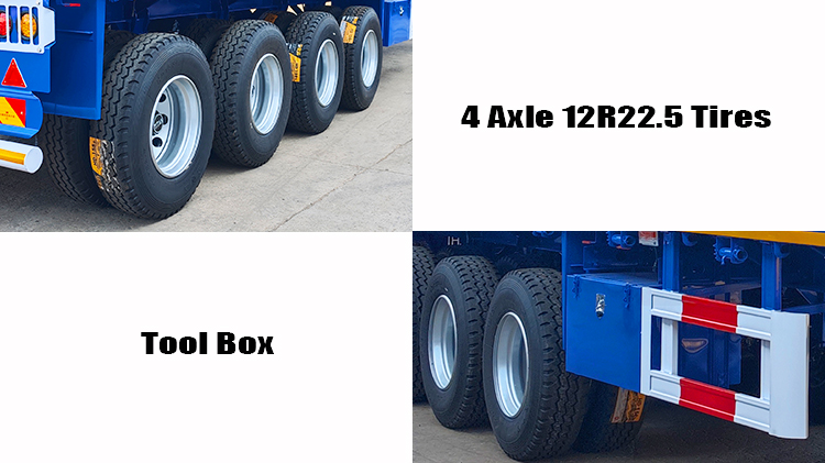 4 Axle Semi Truck Flatbed Trailer for Sale in Zimbabwe