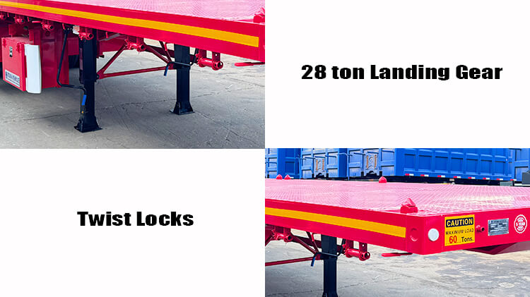 Tri Axle Flatbed Semi Trailer for Sale in Zimbabwe