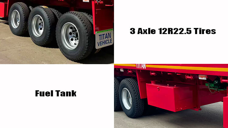 Tri Axle Flatbed Semi Trailer for Sale in Zimbabwe
