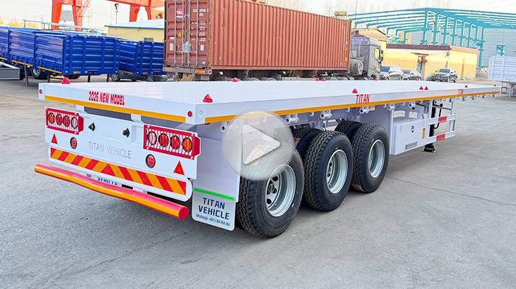 2026 New Model Tri Axle Flatbed Trailer for Sale in Zimbabwe