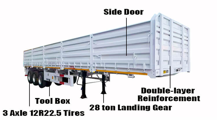 Tri Axle Sidewall Trailer for Sale in Zimbabwe
