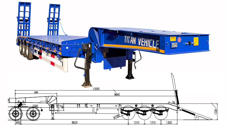 3 Axle Lowbed Semi Trailer for Sale in Zimbabwe