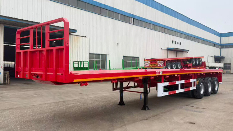 3 Axle 40 Ft Flatbed Trailer Manufactures for Sale in Zambia