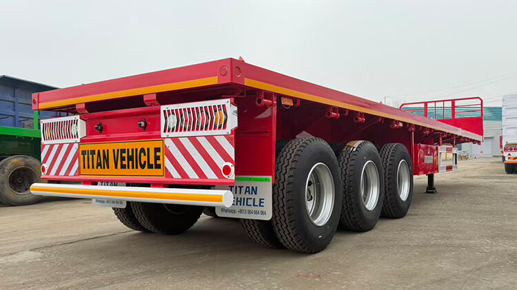 3 Axle 40 Ft Flatbed Trailer Manufactures for Sale in Zambia