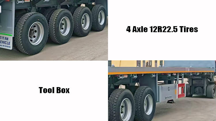 4 Axle Flatbed Semi Trailer for Sale Price in Zambia