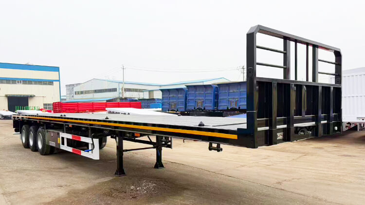 3 Axle 40 Ft 12.5m Flat Bed Trailers for Sale Near Me in Zambia