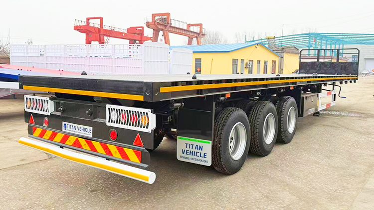 3 Axle 40 Ft 12.5m Flat Bed Trailers for Sale Near Me in Zambia