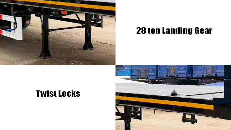 3 Axle 40 Ft 12.5m Flat Bed Trailers for Sale Near Me in Zambia