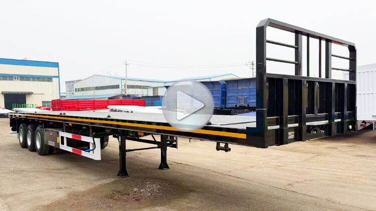 3 Axle 40 Ft 12.5m Flat Bed Trailers for Sale Near Me in Zambia