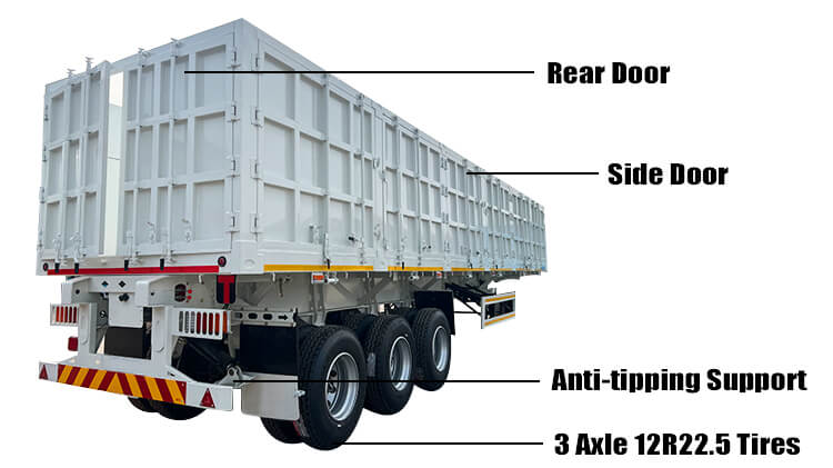 New 34 Ton Side Tipper Trailer for Sale in Zimbabwe