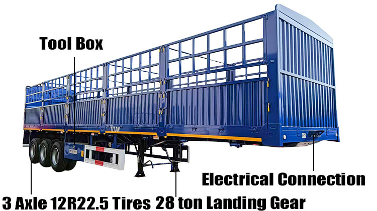 3 Axle 60 Ton Sugar Cane Haulage Trailer for Sale in Zimbabwe