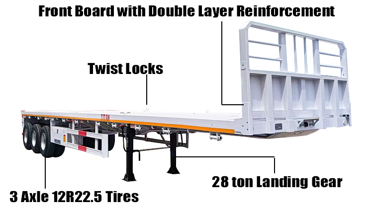 Afrit Tri Axle Flat Deck Trailer for Sale in Zimbabwe