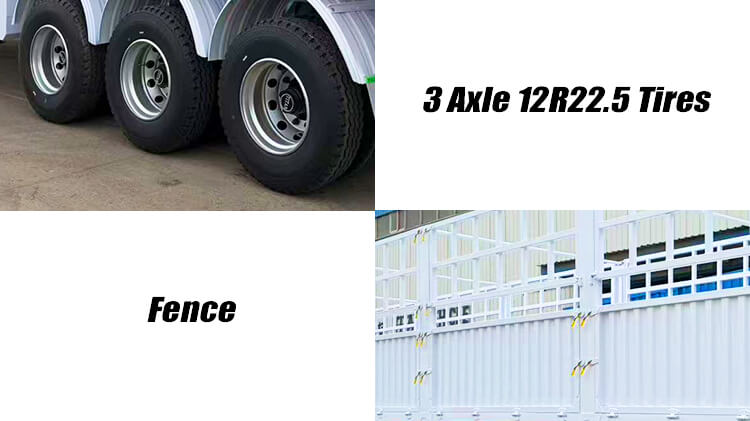 3 Axle Fence Semi Trailer for Cargo Transport for Sale in Harare Zimbabwe