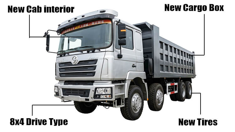 Used Shacman 8x4 Dump Truck for Sale in Zambia