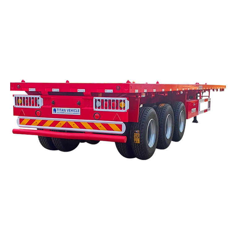 3 Axle Heavy Duty Flat Bed Trailer