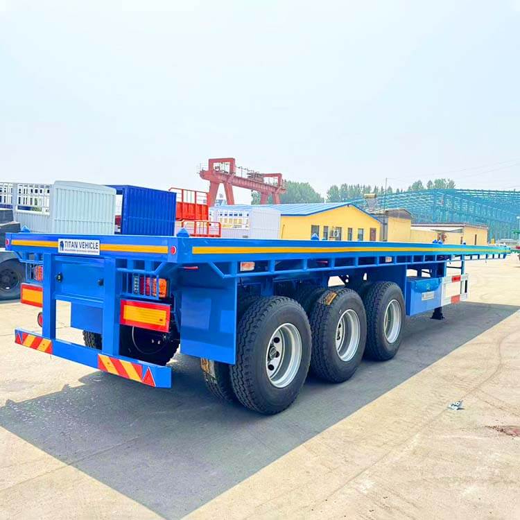 3 Axle 40 Ft Semi Flatbed Trailer