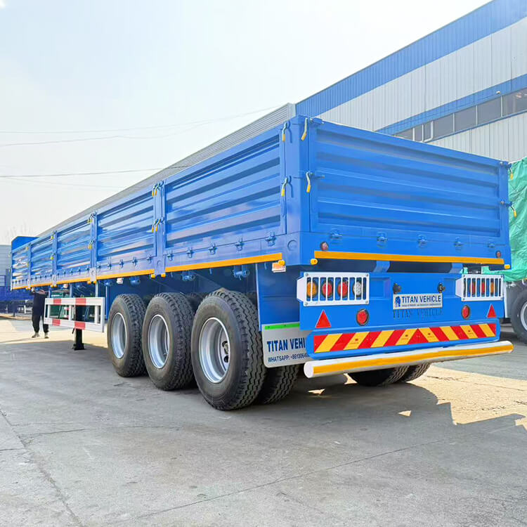 3 Axle Side Board Bulk Cargo Semi Trailer