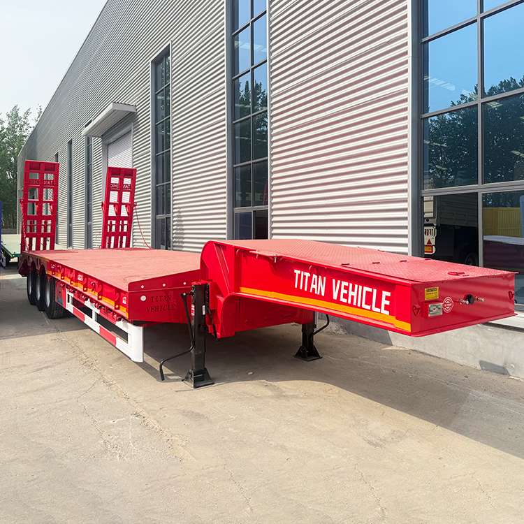 3 Axle 60 Ton Lowbed Truck Trailer